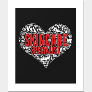 Skincare specialist Heart Shape Word Cloud Design graphic Posters and Art